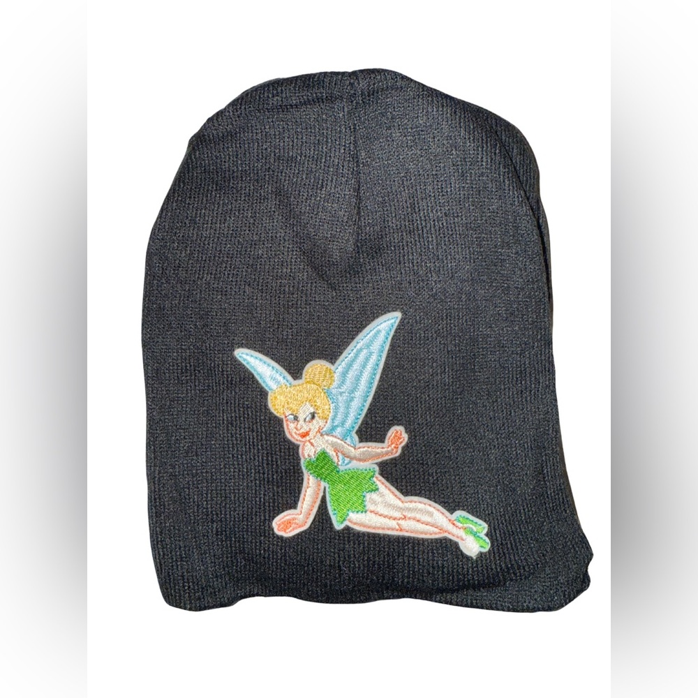 Black Beanie with Fairy Embroidery